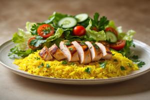 Grilled Chicken over Rice